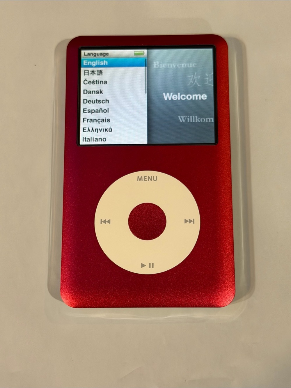 Apple iPod Classic Red with White Click Wheel 7th generation 256gb